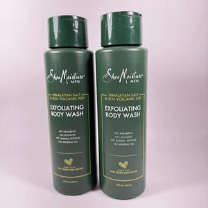 2 x SHEA MOISTURE FOR MEN Exfoliating Body Wash Himalayan Salt Volcanic Ash 15oz - Picture 1 of 8