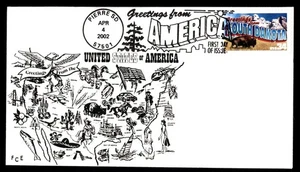 Mayfairstamps US FDC 2002 Greetings from South Dakota FCE Cachet First Day Cover - Picture 1 of 2