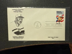 ROBERTO CLEMENTE: Stamp VINTAGE First Day Of Issue 8/17/1984 - Picture 1 of 15