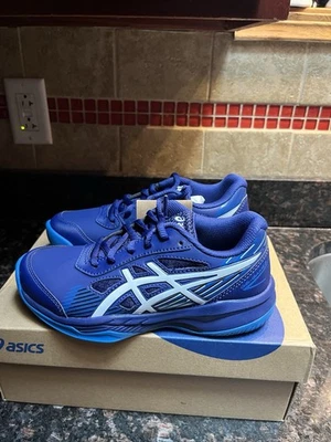 Zapatillas Tenis Pickleball Asics Gel-Game 8 GS Niños Talla 2 Azul Buceo Blanco Foto 1 de 4