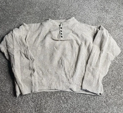 Suéter Henley De Colección Eddie Bauer Para Hombres Grande Alto Tostado Gancho Ojo Tejido EE. UU. Años 80 Grueso Foto 1 de 4