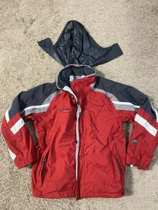 Columbia Jacket Mens XL Red Gray Vertex Interchange Omni-Shield Hood Waterproof - Picture 1 of 8