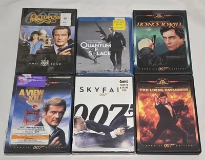 Octopussy, A View To Kill, Quantum Of Solace, Skyfall (Sealed)... James Bond Lot - Image 1 of 4