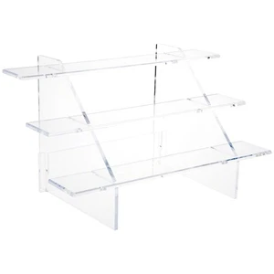Plymor Clear Acrylic Interlocking Stair Display, 13"H x 22"W x 13"D (3/8" thick) - Picture 1 of 1