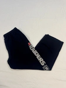 Ropa del equipo de la NFL para hombre grande negro AFC Raiders fútbol americano NFL pantalones deportivos pierna ancha - Imagen 1 de 12
