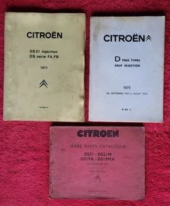CITROEN DS WERKSTATTHANDBÜCHER 1965 1971 1973 TEILE UND EINSPRITZUNG - Bild 1 von 3