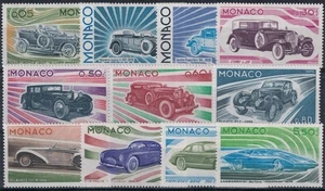 MONACO 1975 Evoluzione automobile 11v MNH** - Picture 1 of 1