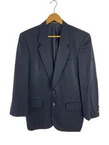 USED TAILORED JACKET WOOL NVY PLAIN HJ-08035S ACCEPTABLE 2-S-6B42 - Picture 1 of 7