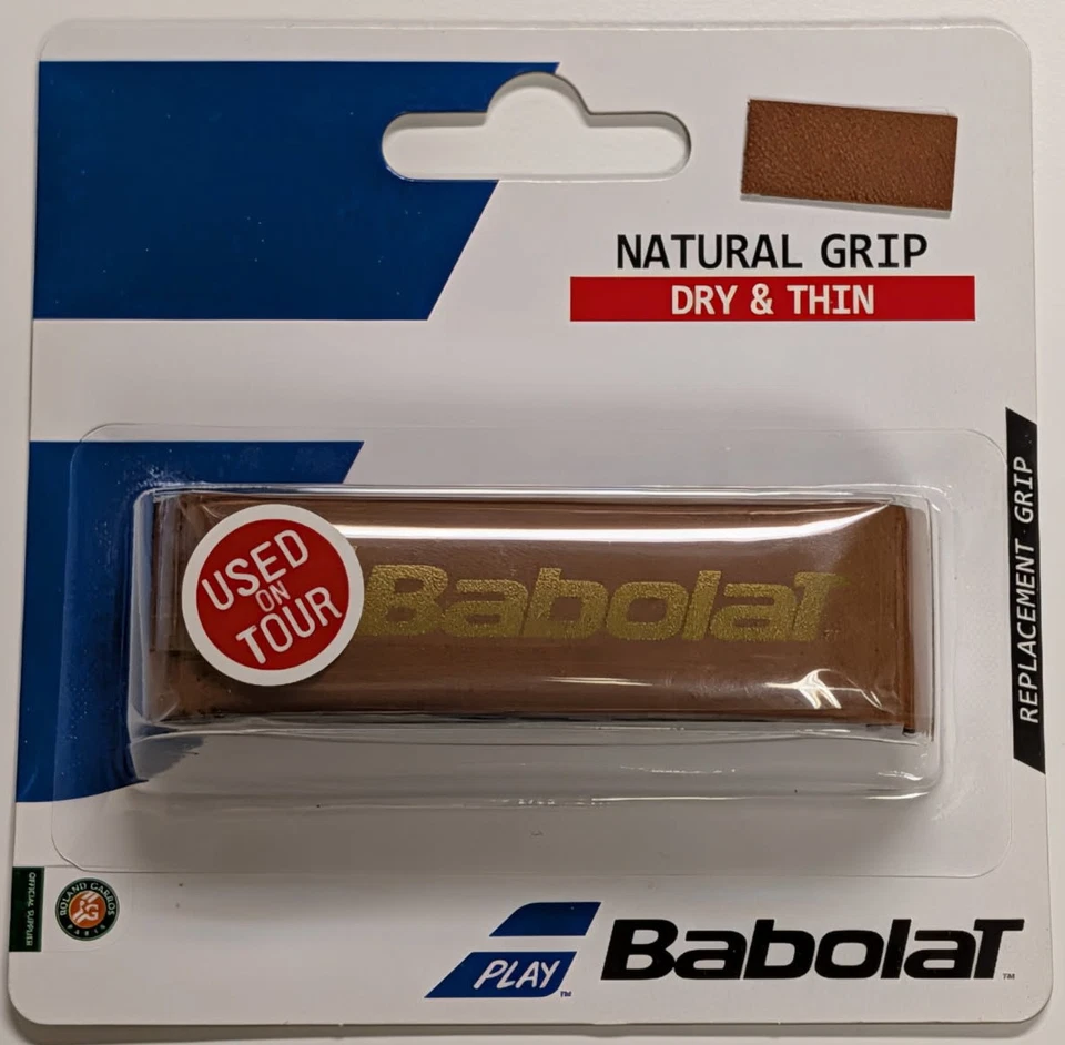 Babolat Cuero Natural Marrón Empuñadura de Repuesto Tenis Raquetball Pickleball Foto 1 de 1