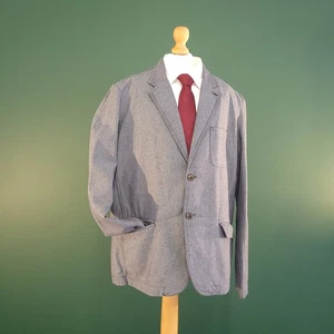 Blazer Paul Smith uomo taglia XL grigio blu tacca bavero chambery giacca denim - Foto 1 di 15