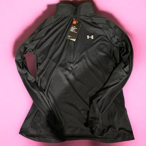 NEW WITH TAGS Under Armour Women's Tech Half Zip Top Black LARGE - Picture 1 of 2