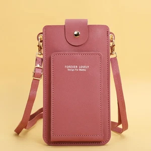 Mujeres Cuero Suave Cartera Pantalla Táctil Bandolera Bolso de Hombro Cartera Bolso de Mano - Imagen 1 de 17