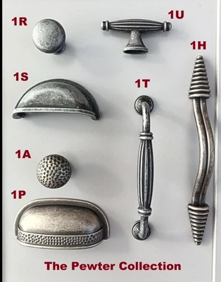 Pewter/Brushed steel/Gun metal Kitchen Door Cabinet  Cup handles Furniture Pull - Image 1 of 4