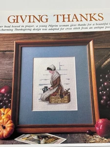 Giving Thanks Counted Cross Stitch Pattern Magazine Pages - Picture 1 of 3