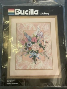 Bucilla Spring Encore Needlepoint Neu/Ungeöffnet Stichery 40371 Vintage 14 x 17 - Bild 1 von 2