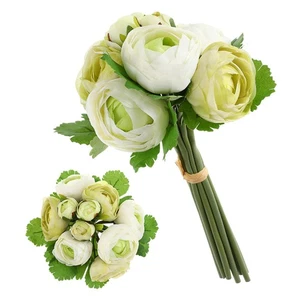  Realistic Artificial Flowers Wedding Bouquet Bridal Bouquets for - Picture 1 of 12