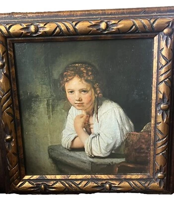 Rembrandt, Girl at a Window, Print 16X16 REPRODUCTION Broyhill Artistic Accents - Image 1 of 4