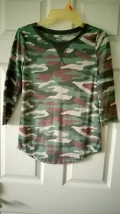 Girls Arizona Jean Co. Knit Top S Brown and Green - Picture 1 of 4
