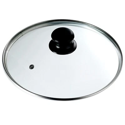 GENERAL TRADE Coperchio in vetro temperato per padella pentola foro vapore vetro infrangibile