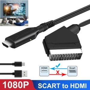 SCART zu auf HDMI Konverter Kabel Video Audio Adapter Wandler 1080P DVD HD TV - Bild 1 von 14