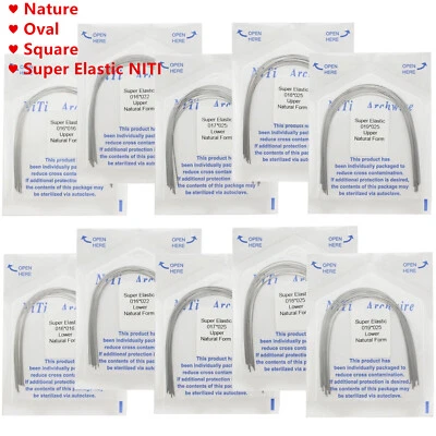 10 Piezas Dental Ortho Super Elástico Niti Arco Alambre Rectangular Naturaleza/Ovalado/Cuadrado Foto 1 de 4