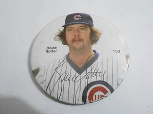 3" BASEBALL STADIUM PINBACK BUTTON #120-043 - BRUCE SUTTER - CUBS - Imagen 1 de 1