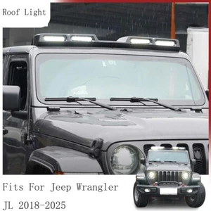 Car Roof Light fits for Jeep Wrangler JL 2018-2025 All Glossy Black Top Lamp - Picture 1 of 4
