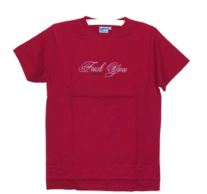 Jerkwear Clothing Co. Hombre Fun Camiseta Talla L " Fuck You " Rojo Nuevo - Imagen 1 de 1