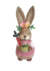 Decorative Ornament Rabbit Made Of Straw Lightweight Home Goods Decor - Afbeelding 1 van 7