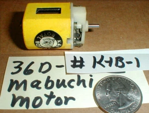 Royal BobCat 36D Mabuchi Motor 9 Volt Yellow Hi Per Brushes Pinion Used K&B -1 - Picture 1 of 12