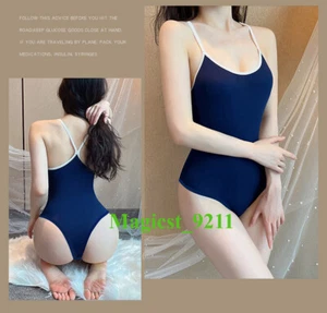 Japanese School Girl JK Swimwear Sexy Swimsuit Cosplay Costume Sukumizu Gift New - Picture 1 of 15
