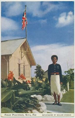 Fijian Policeman, Suva, Fiji  - Image 1 of 2