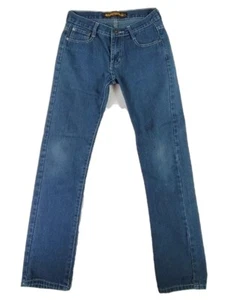 Jean Station Girl's Straight Leg Medium Wash Distressed Blue Denim Jeans Sz 14 - Picture 1 of 3