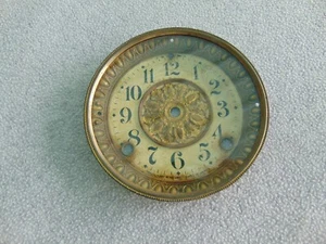 OLD ANTIQUE SETH THOMAS ADAMANTINE MANTLE SHELF CLOCK DIAL BEZEL PARTS - Picture 1 of 11