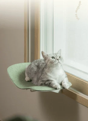 Hamaca percha ventana gato FIDOTAIL (verde, beige) Foto 1 de 4