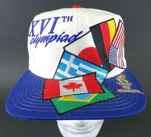 Vintage NWT 1996 Atlanta Summer Olympics Snapback Hat Starter Cap Global Flags  - Picture 1 of 10