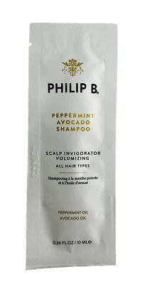 Philip B Peppermint Avocado Scalp Invigorator Volumizing Shampoo Packet 10ml - Image 1 of 3