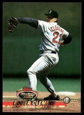 1993 Topps Stadium Club Members Choice #748 Roger Clemens Red Sox baseball card - Image 1 of 2