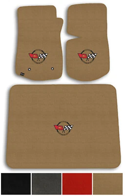 Lloyd 地毯 3 件套脚垫套装适用于 1968 - 1982 Corvette 收藏版标志 — 第 1/4 张图片