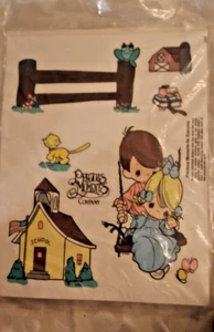 Precious Moments Vinyl Cling School Days School House Cat Books 1 Sheet - Picture 1 of 3