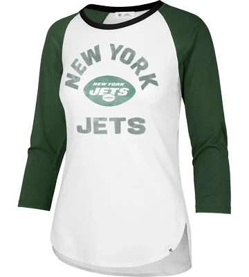 New York Jets женщин ' 47 реглан три четверти рукав футболка - новый с ярлыками! - Изображение 1 из 2
