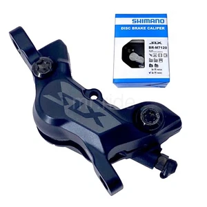 Shimano SLX BR-M7120 4-Piston Disc Brake Caliper w/N04C Metal Fin Pad, ICE Tech - Picture 1 of 10