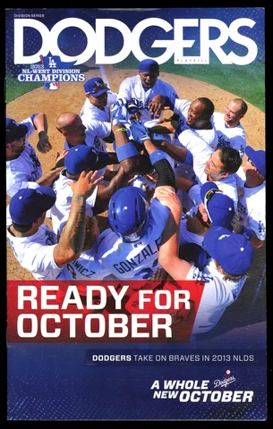2013 NLDS GAME 3 TICKET STUB/PLAYBILL LOT DODGERS/BRAVES JZ2407 Cover