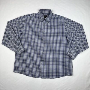 Jos. A. Bank Large Traveler Traditional Fit Blue White Plaid Button Down Shirt - Picture 1 of 6