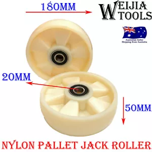 ROLLER Nylon Pallet jack wheels Rear Wheels Pallet Jack Wheel 2pcs 180x50mm - Picture 1 of 3