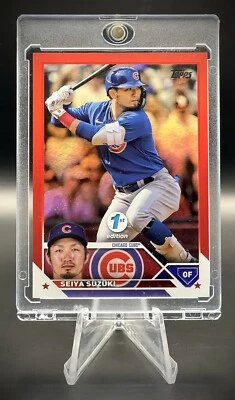 Seiya Suzuki 2023 Topps Series 1 #183 1st Edition Red Foil #06/50 SSP - Cubs - Image 1 of 3