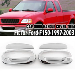 Cubierta de manija exterior de coche cromada cubierta superpuesta para Ford F-150 1997-03 accesorios - Imagen 1 de 11