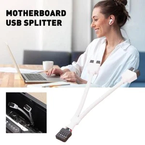Motherboard 9pin USB Header to Dual USB2.0 9pin Splitter Cable✨ Extension A D1Z5 - Afbeelding 1 van 7