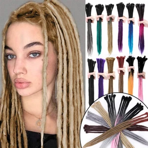 Handmade Wool Ombre Dreadlocks Single Ended Dreads Locks Hair Extensions 20"/24" - Picture 1 of 30