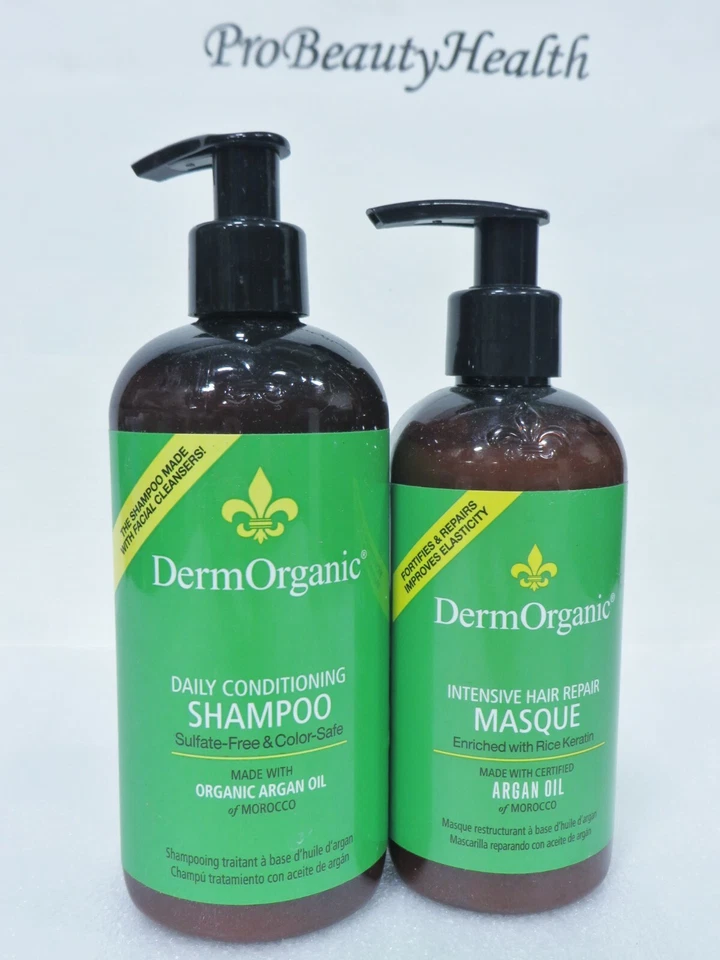 Champú de aceite de argán Dermorganic 12 oz y máscara 8,5 oz ¡Dúo! Foto 1 de 2